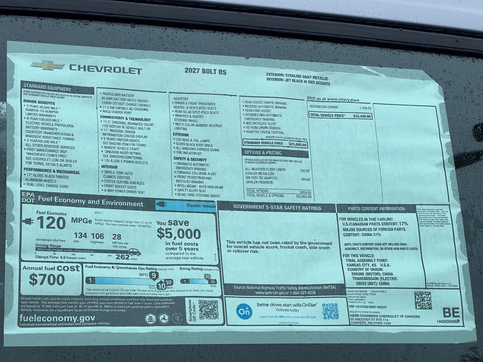 New 2027 Chevrolet Bolt RS FWD image 13