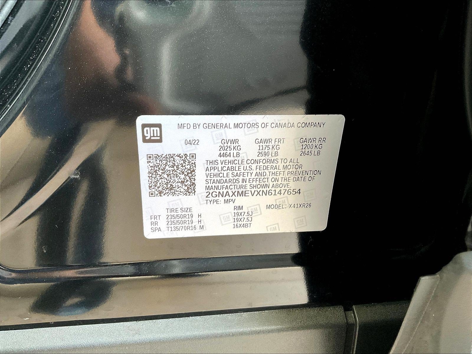 Used 2022 Chevrolet Equinox RS w/ Infotainment Package FWD image 19
