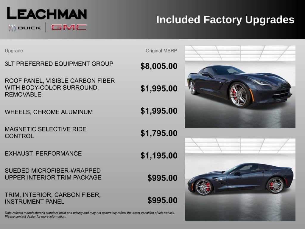 Used 2014 Chevrolet Corvette Stingray Coupe w/ Z51 3LT w/ 3LT Preferred Equipment Group RWD image 10