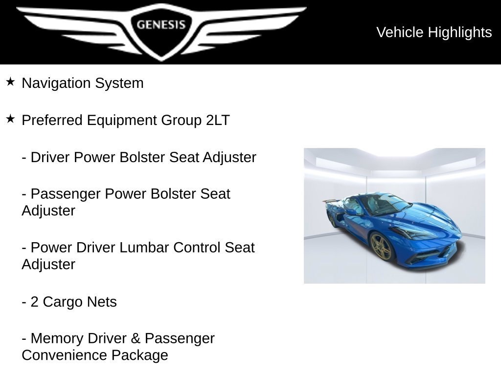 Used 2023 Chevrolet Corvette Stingray Preferred Conv w/ Z51 Performance Package RWD image 8