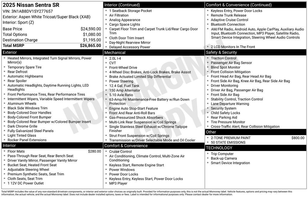 Used 2025 Nissan Sentra SR image 5