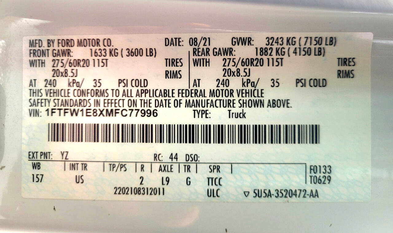 Used 2021 Ford F150 XLT w/ Equipment Group 302A High image 42