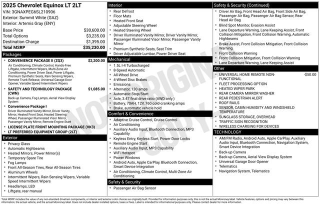 Certified 2025 Chevrolet Equinox LT w/ Convenience Package II image 6