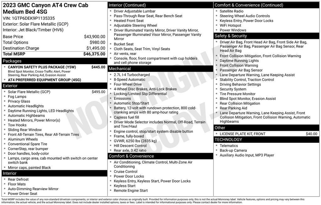 Used 2023 GMC Canyon AT4 w/ Canyon Safety Plus Package image 26