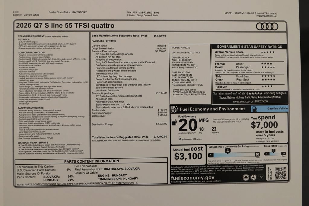 New 2026 Audi Q7 Premium Plus AWD/4WD image 33