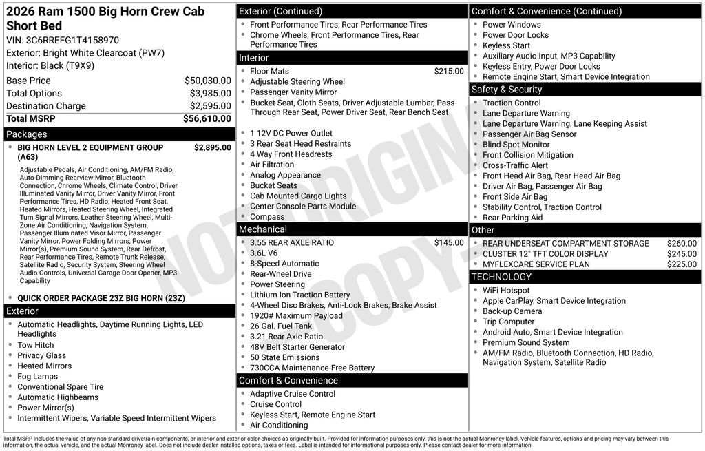 Used 2026 RAM 1500 Big Horn RWD image 8