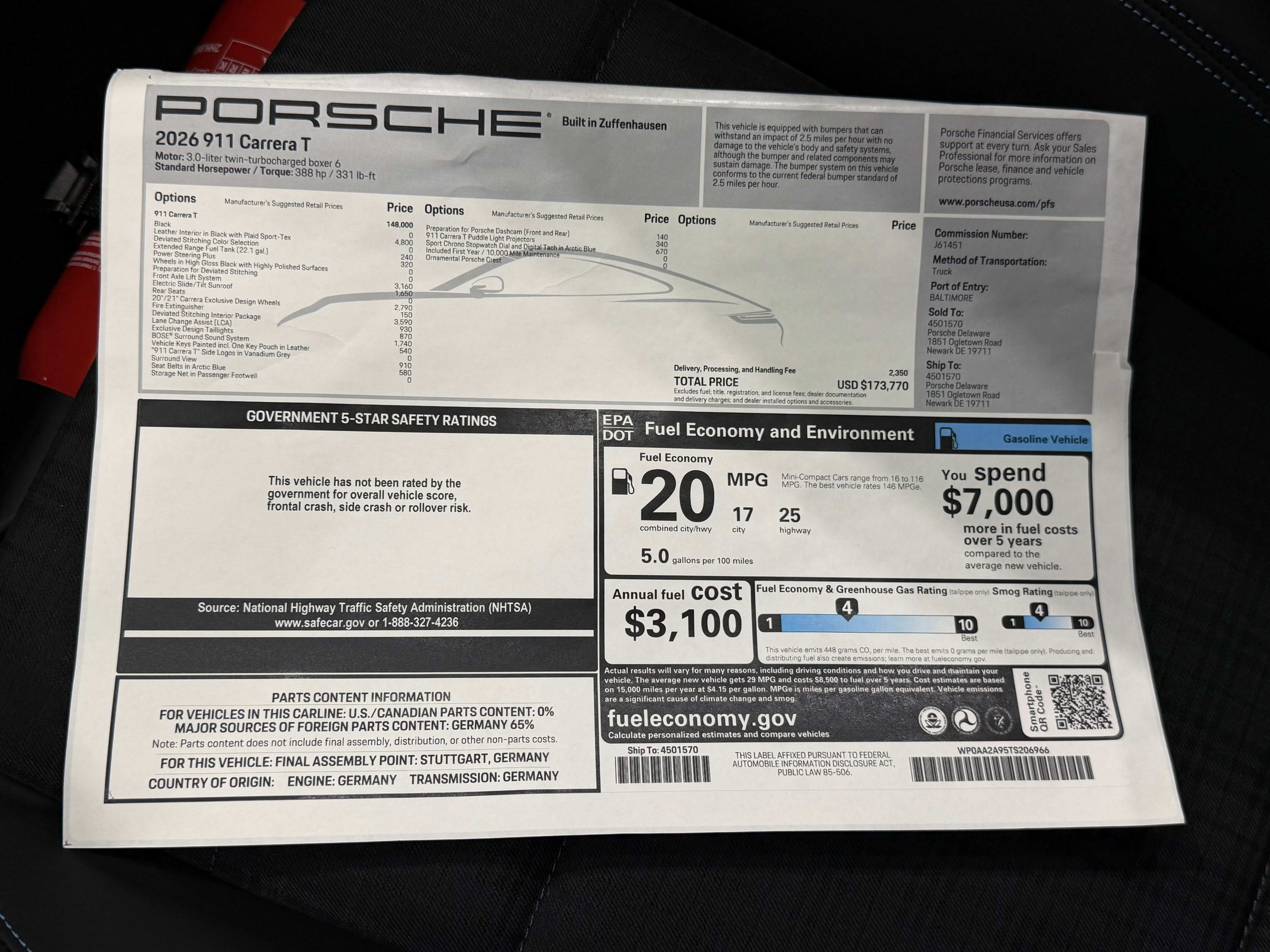 New 2026 Porsche 911 Carrera T RWD image 61