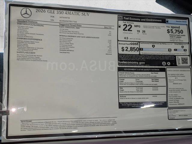 New 2026 Mercedes-Benz GLE 350 4MATIC image 19