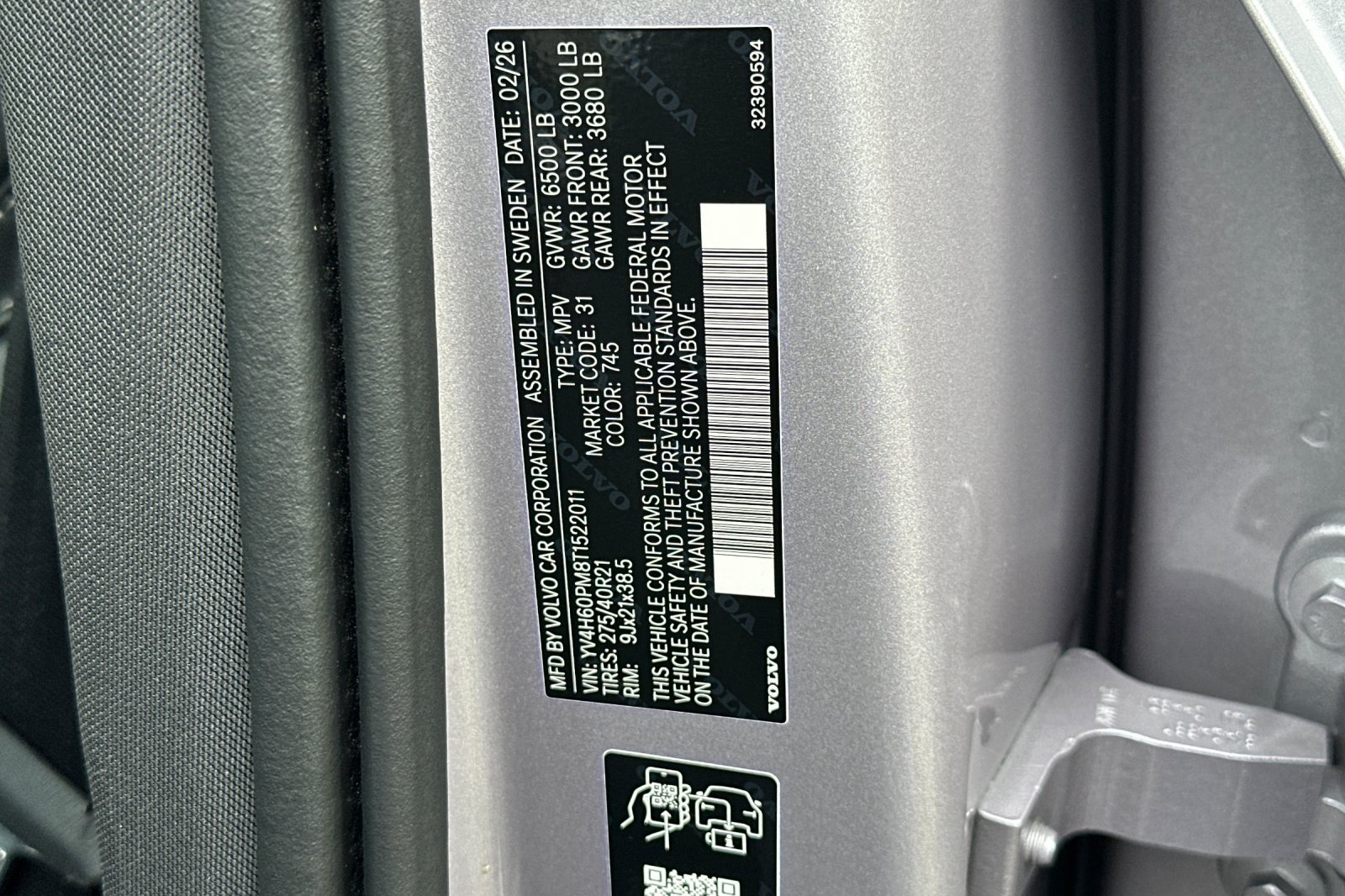 Certified 2026 Volvo XC90 T8 Ultra w/ Protection Package AWD/4WD image 38