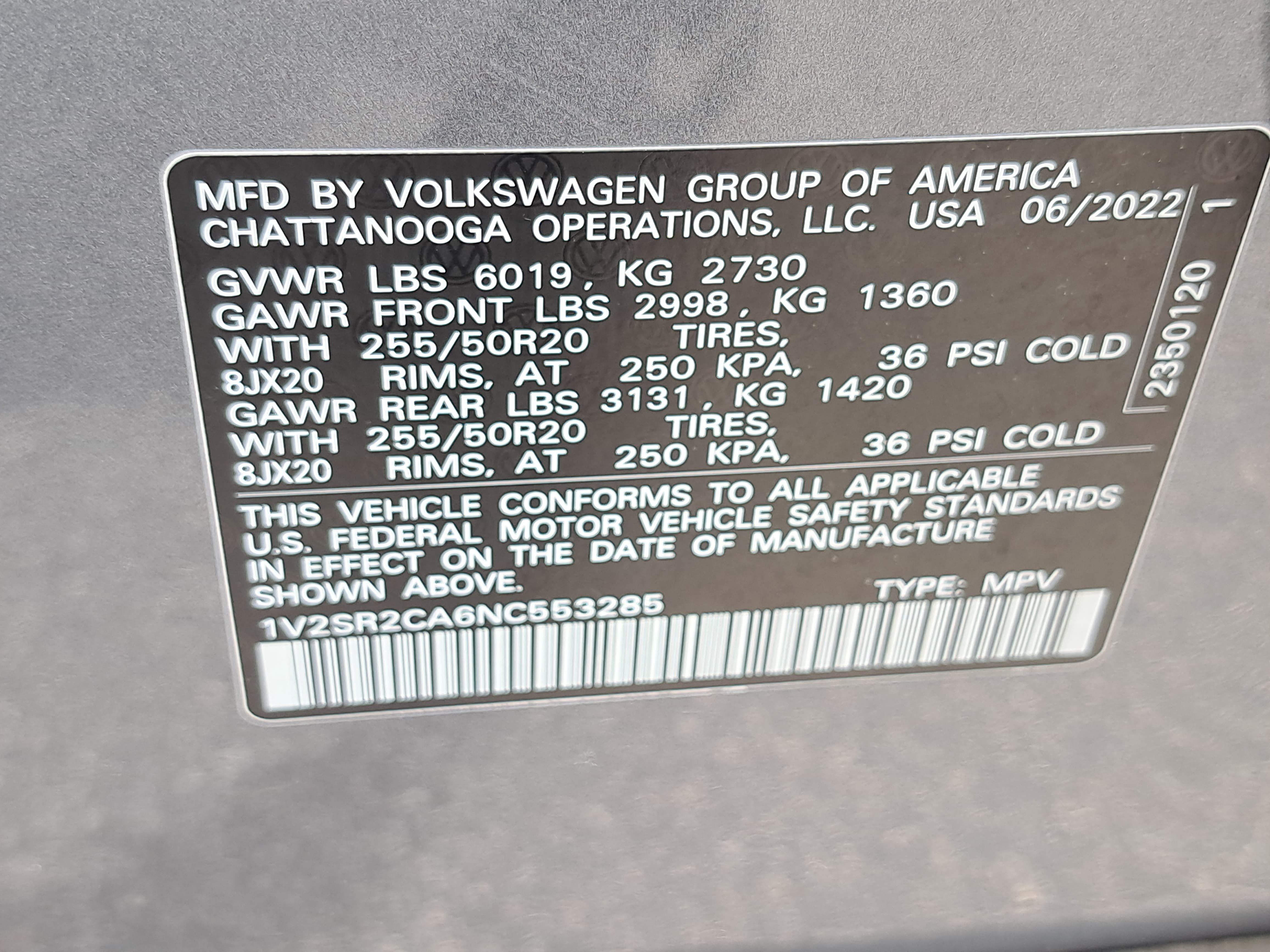 Certified 2022 Volkswagen Atlas SEL R-Line AWD/4WD image 35