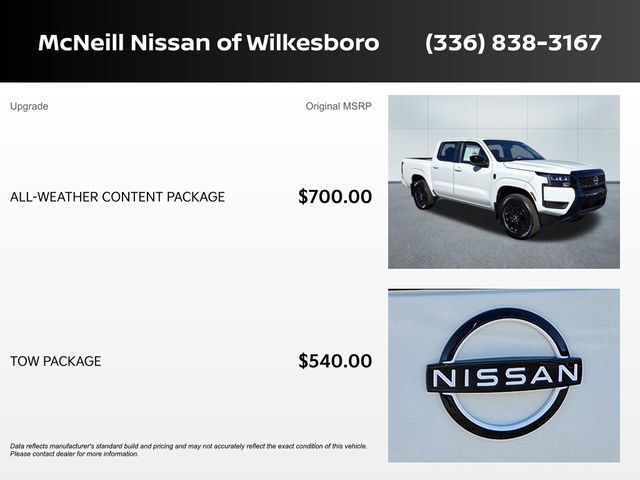 New 2026 Nissan Frontier SV w/ All-Weather Content Package image 9