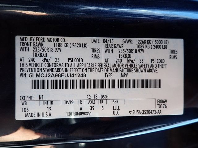 Used 2015 Lincoln MKC AWD image 14