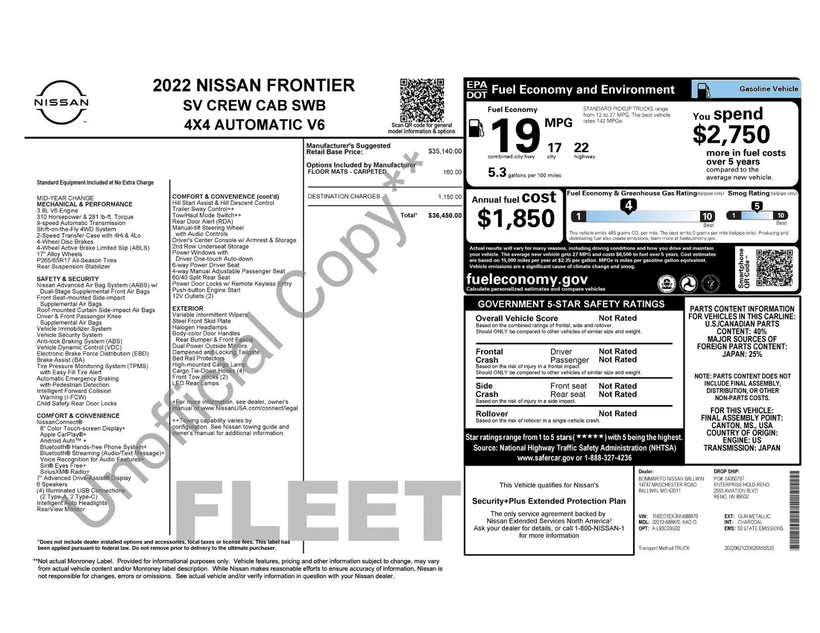 Used 2022 Nissan Frontier SV image 8