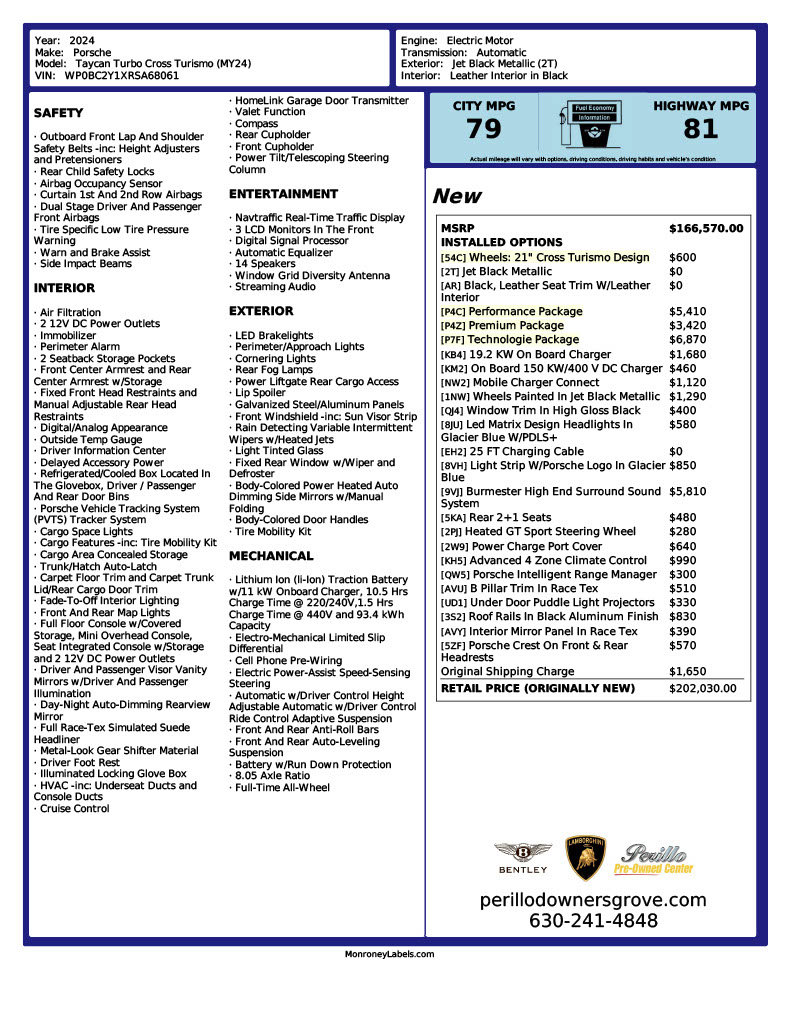 Used 2024 Porsche Taycan Turbo image 53