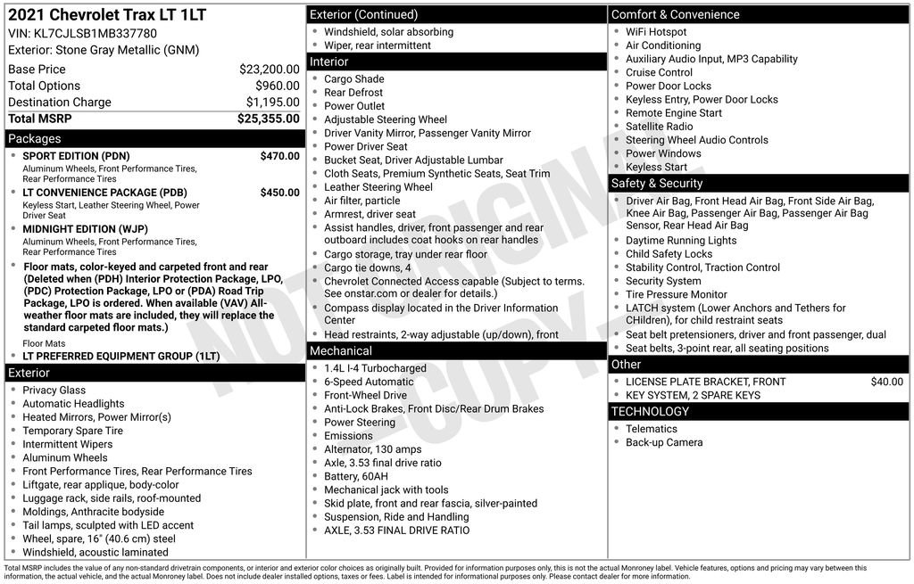 Used 2021 Chevrolet Trax LT w/ Sport Edition image 5