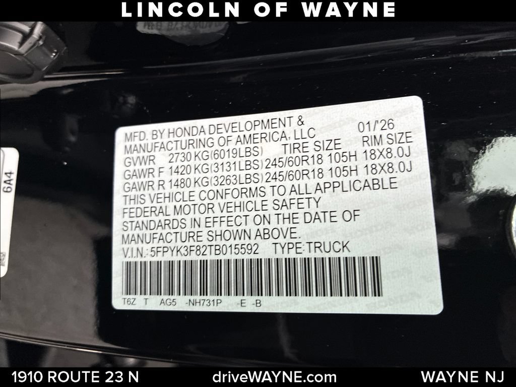 Used 2026 Honda Ridgeline Black Edition image 30