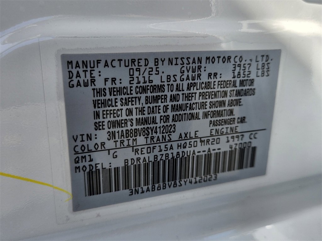 New 2025 Nissan Sentra S image 19