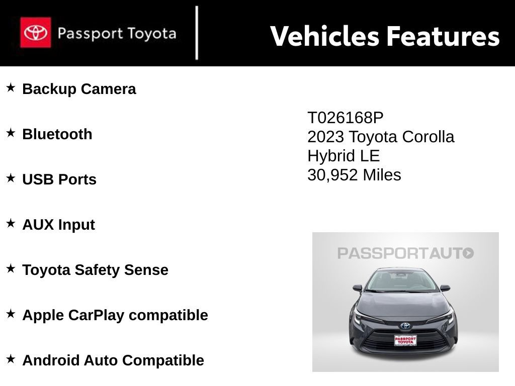 Used 2023 Toyota Corolla LE w/ Carpet Mat Package (TMS) image 9