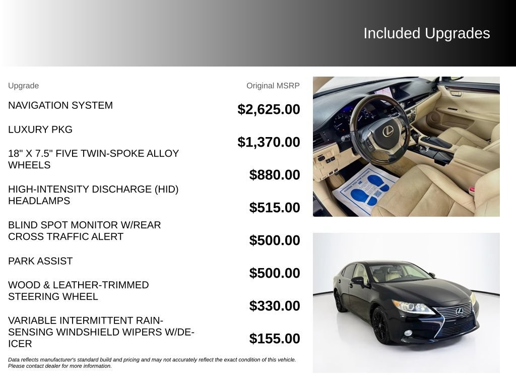 Used 2013 Lexus ES 350 w/ Luxury Pkg FWD image 5