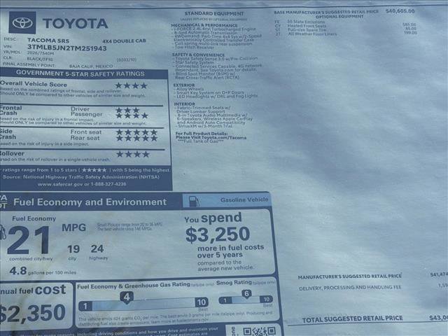 New 2026 Toyota Tacoma SR5 AWD/4WD image 24