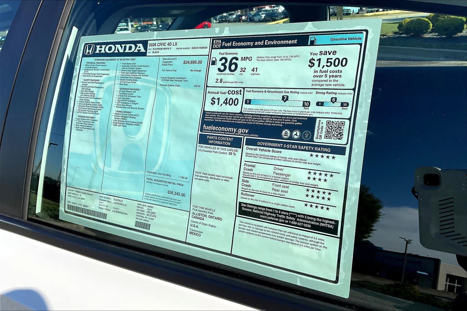 New 2026 Honda Civic LX image 20
