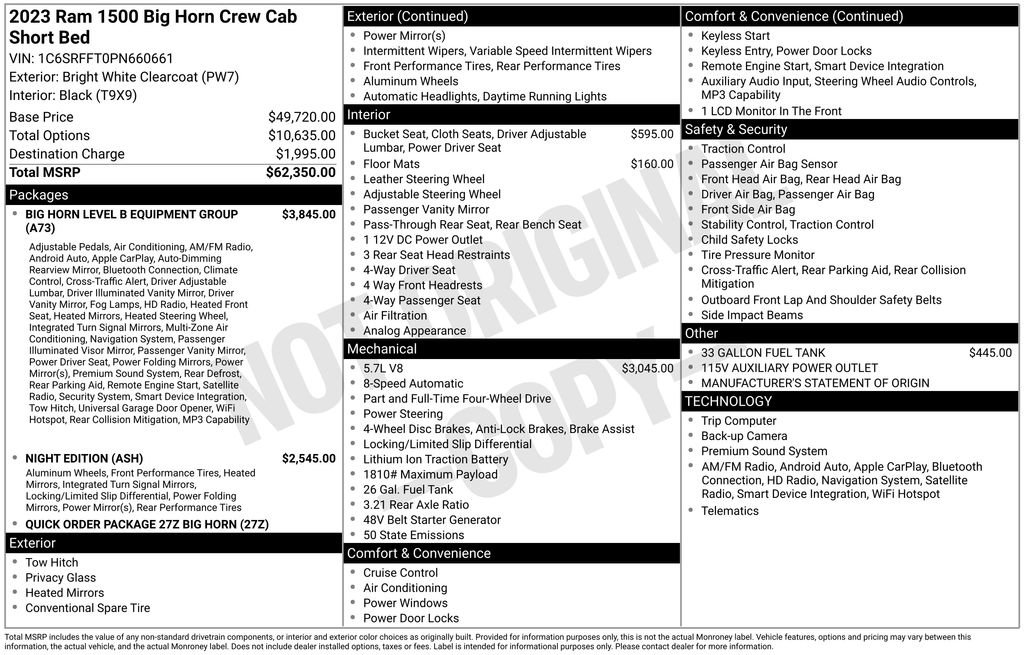 Used 2023 RAM 1500 Big Horn AWD/4WD image 15