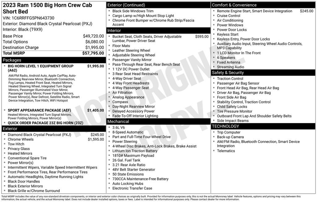 Used 2023 RAM 1500 Big Horn AWD/4WD image 12