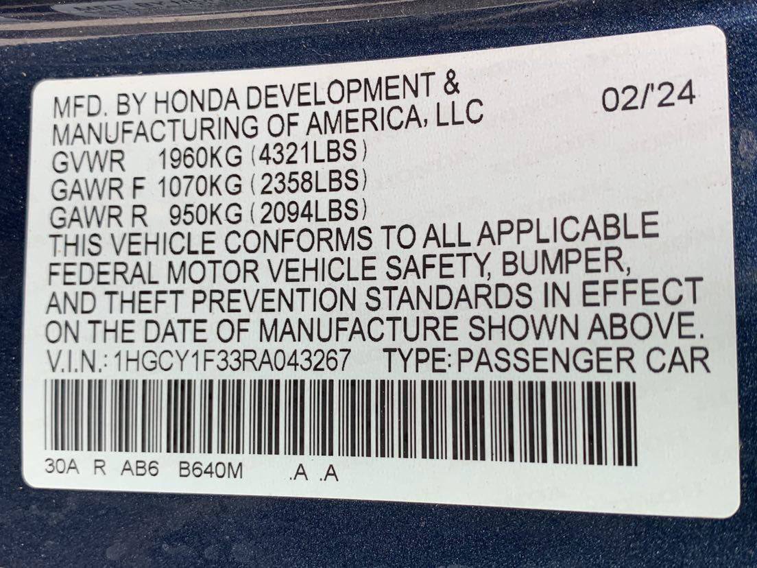 Certified 2024 Honda Accord EX image 42