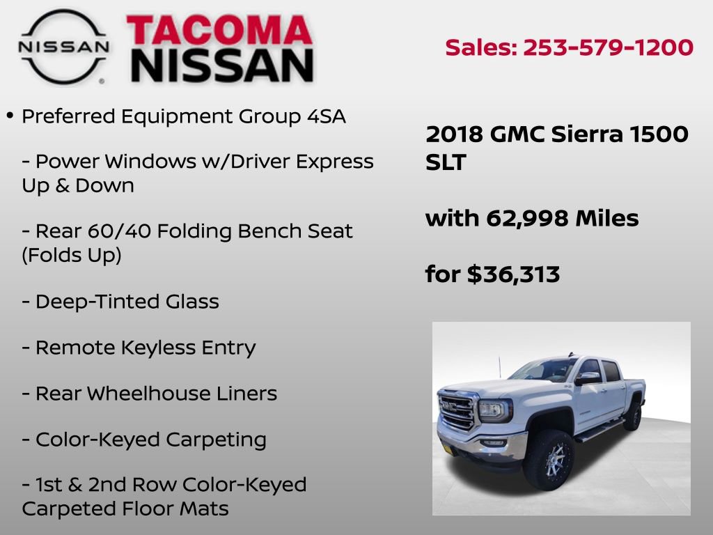 Used 2018 GMC Sierra 1500 SLT w/ SLT Premium Package image 6