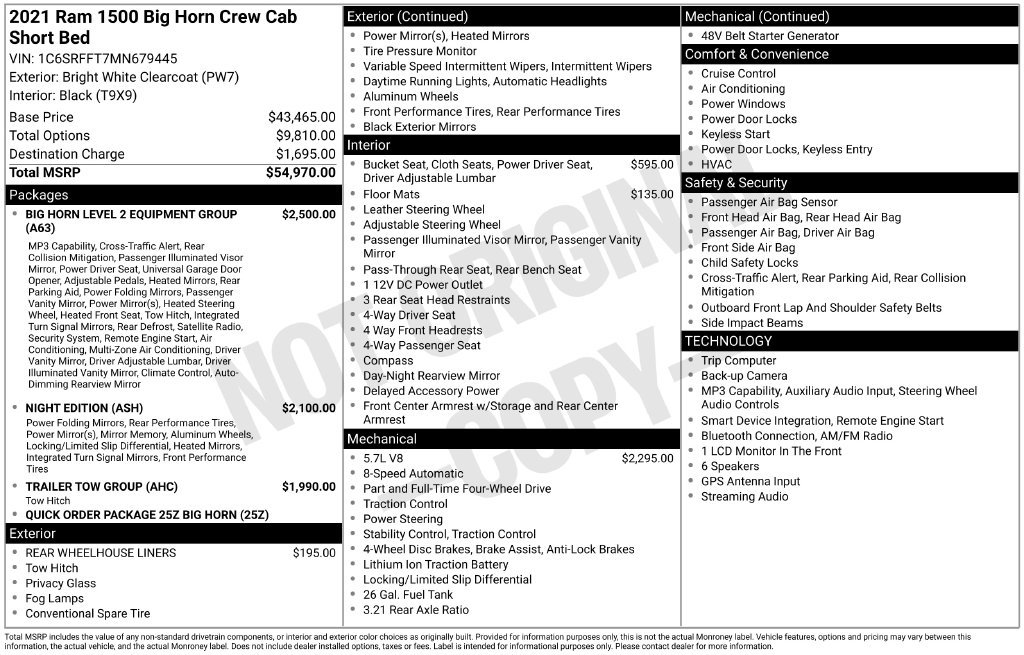 Used 2021 RAM 1500 Big Horn AWD/4WD image 7