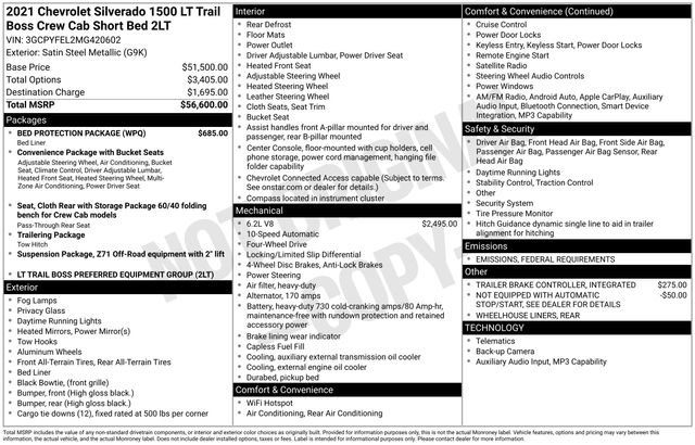 Used 2021 Chevrolet Silverado 1500 LT Trail Boss w/ Bed Protection Package image 7