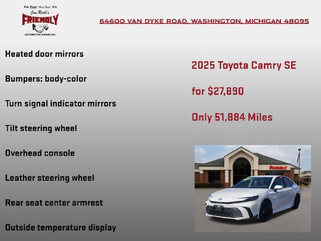 Used 2025 Toyota Camry SE FWD image 30