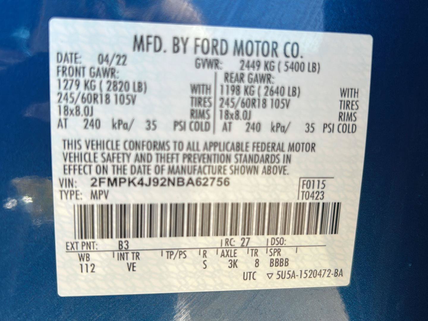 Certified 2022 Ford Edge SEL AWD/4WD image 33