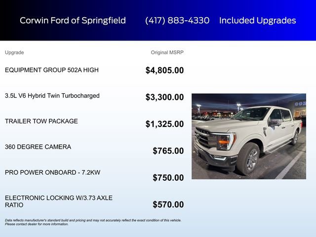 Used 2023 Ford F150 Lariat w/ Equipment Group 502A High image 6