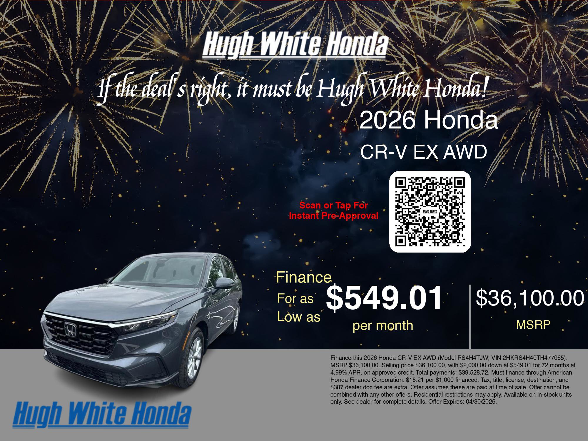 New 2026 Honda CR-V EX image 7