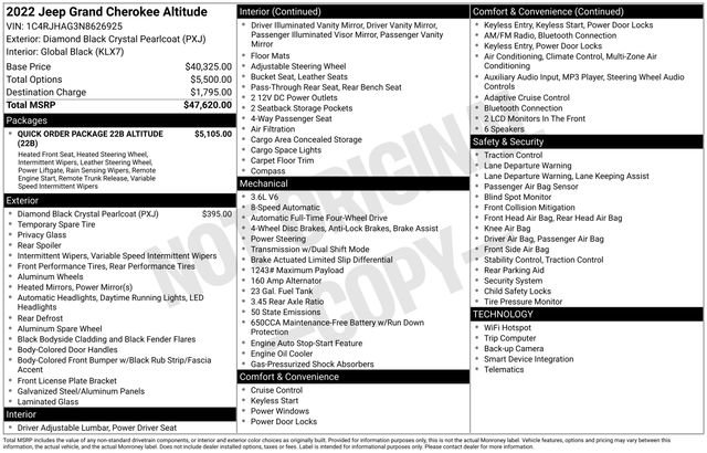 Used 2022 Jeep Grand Cherokee Altitude image 15