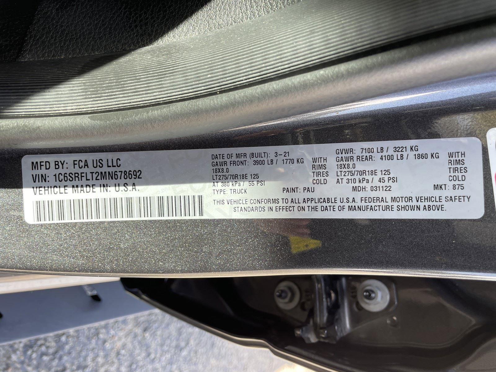 Certified 2021 RAM 1500 Rebel w/ Rebel Level 2 Equipment Group AWD/4WD image 11