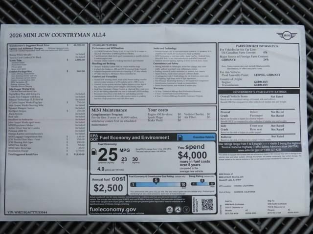 New 2026 MINI Cooper Countryman John Cooper Works w/ Comfort Package Max image 9