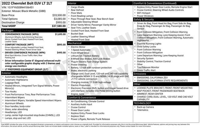 Used 2022 Chevrolet Bolt EUV LT w/ Convenience Package video 2