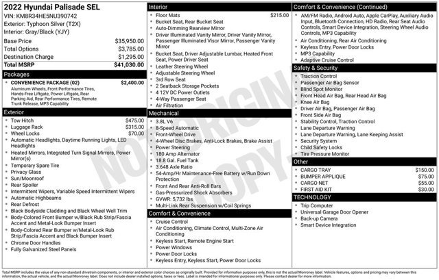 Certified 2022 Hyundai Palisade SEL w/ Convenience Package FWD image 31