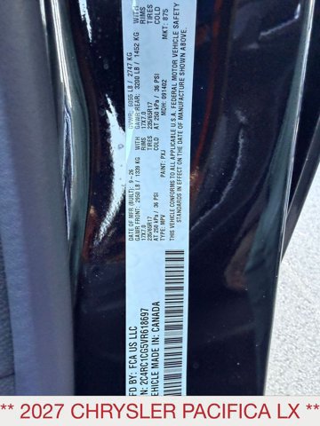 New 2027 Chrysler Pacifica LX FWD image 25