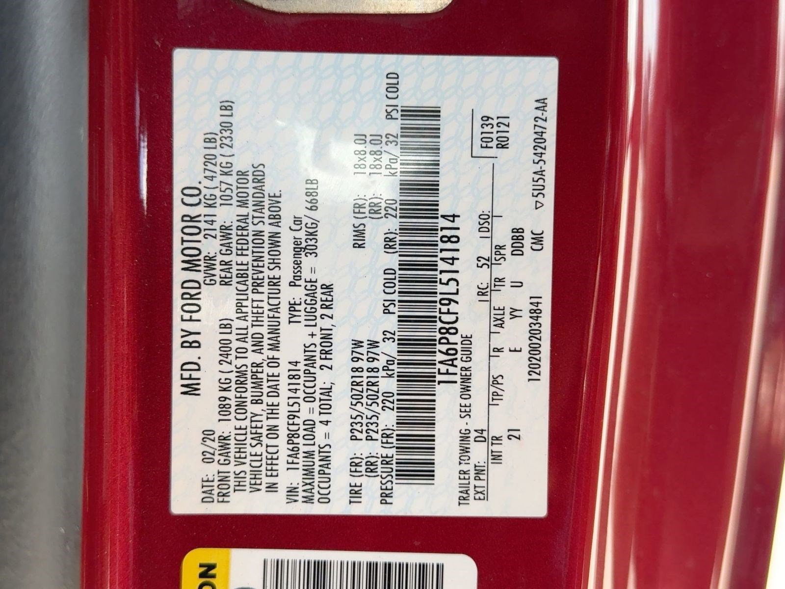 Used 2020 Ford Mustang GT w/ Equipment Group 301A image 18