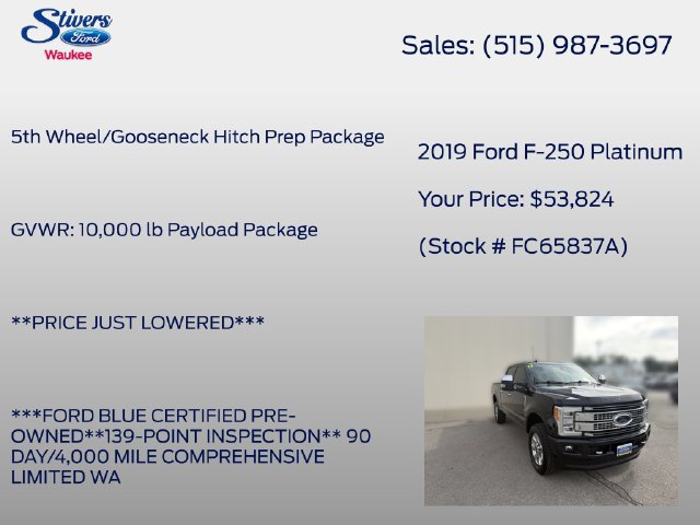 Certified 2019 Ford F250 Platinum AWD/4WD image 8
