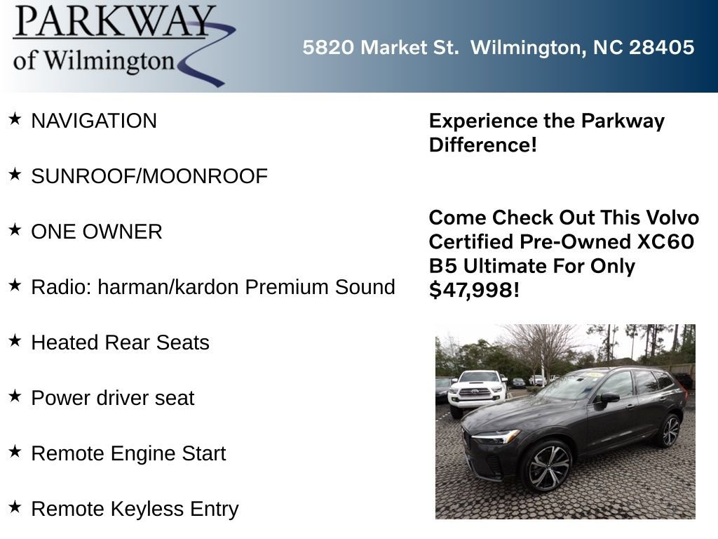 Certified 2024 Volvo XC60 B5 Ultimate w/ Protection Package Premier image 6