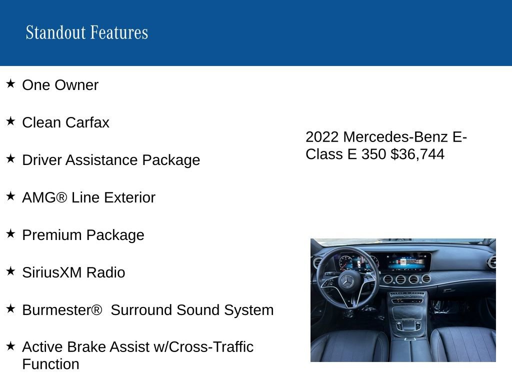 Certified 2022 Mercedes-Benz E 350 Sedan image 9