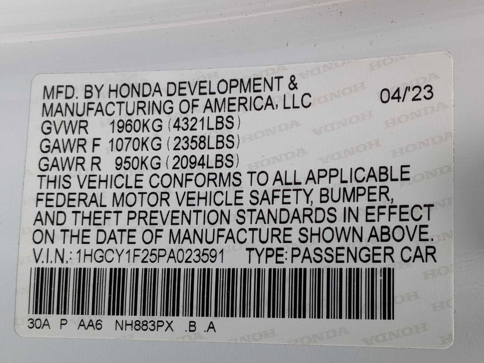 Certified 2023 Honda Accord LX image 30