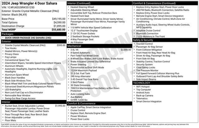 Used 2024 Jeep Wrangler Sahara image 33