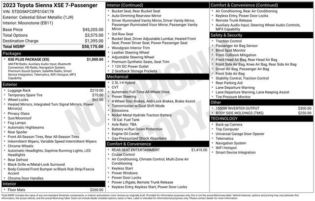 Used 2023 Toyota Sienna XSE w/ XSE Plus Package image 30