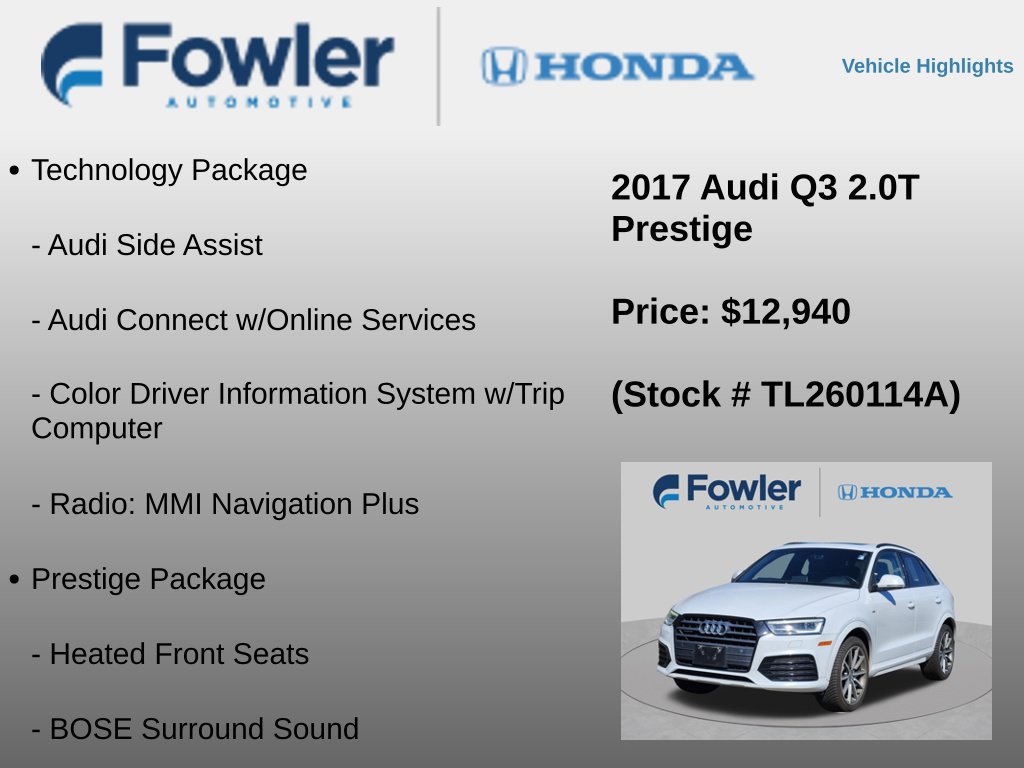 Used 2017 Audi Q3 2.0T Prestige w/ Prestige Package AWD/4WD image 4