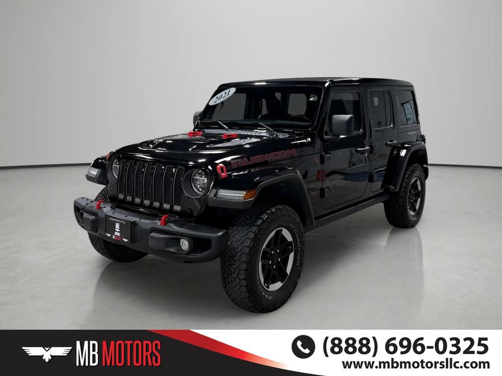 Used 2021 Jeep Wrangler Unlimited Rubicon w/ Uconnect 4C Nav & Sound Group AWD/4WD image 1